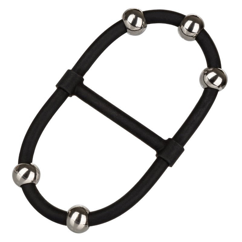 Steel Beaded Dual Silicone Maximizer Slide On And Enjoy - - Stretchy Cock Rings