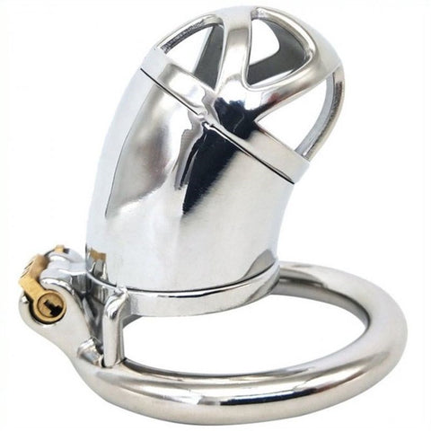 BDStyle Steel Cock Cage with Lock Secure Male Chastity Device - Male Chastity