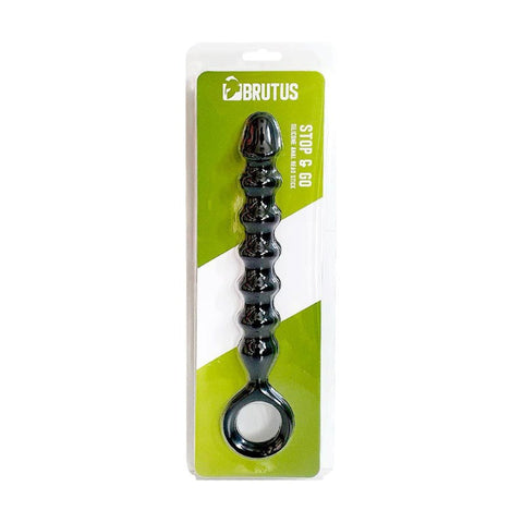 Brutus Stop and Go Anal Bead Stick with Wavy Design for Anal Stimulation - Butt Plugs