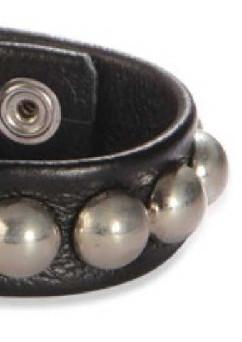 Hells Couture Stormy Leather Cock and Ball Strap with Dual Snap Closures - Ball and Cock Toys
