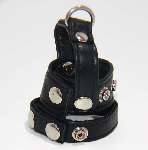 BDStyle Strap on Cock and Ball Harness with D Ring Leash Attachment - Male Chastity