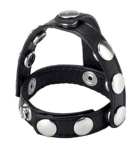 XR Brands Erection Boosting Couples Accessory Adjustable Cock and Ball Harness - Cock Rings