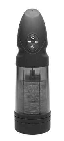 XR Brands Strobe Multi Function Rechargeable Stroker with Thrusting Action - Masturbators and Strokers