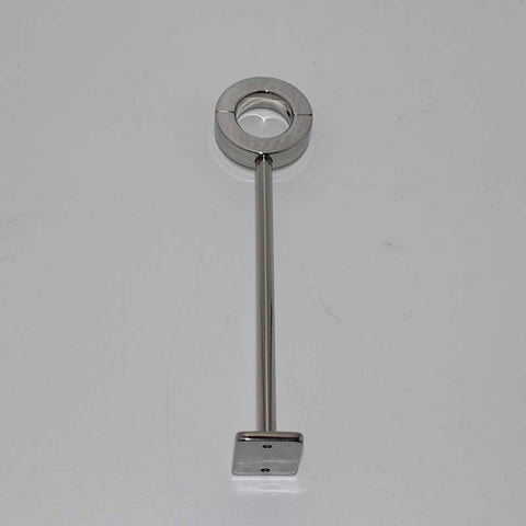 Hells Couture STUK Heavy Locking Testicle Steel Mount Fixed Restraint - Ball and Cock Toys