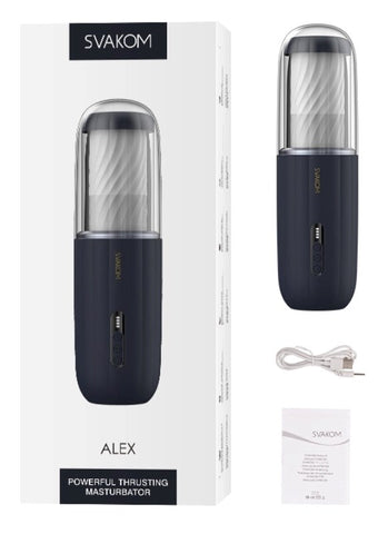 Svakom Alex Powerful Thrusting Male Masturbator with 7 Thrust Modes - Masturbators and Strokers