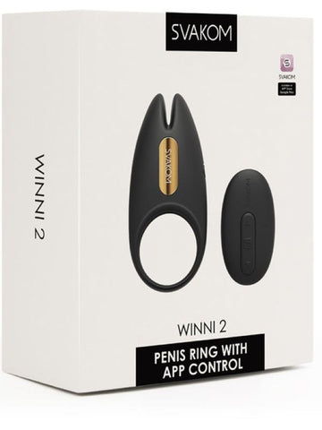 Svakom Winni 2 App Controlled Vibrating Male Cock Ring with Remote - Cock Rings
