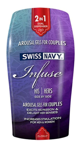 Swiss Navy Infuse 2 In 1 Couple Arousal Gels Dual Formula Enhancement - Delay and Excite Sprays