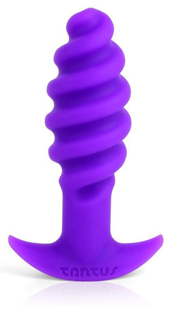 Tantus Twist Purple Cock Ring with Textured Design - Butt Plugs