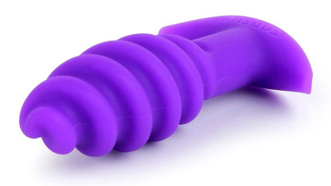 Tantus Twist Purple Cock Ring with Textured Design - Butt Plugs
