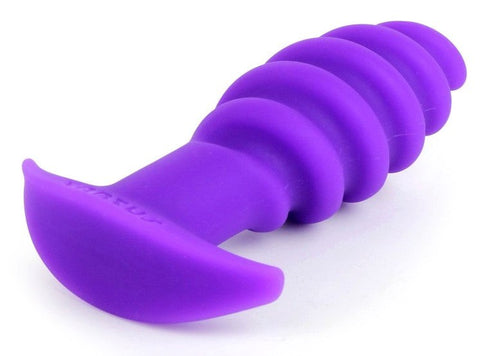 Tantus Twist Purple Cock Ring with Textured Design - Butt Plugs
