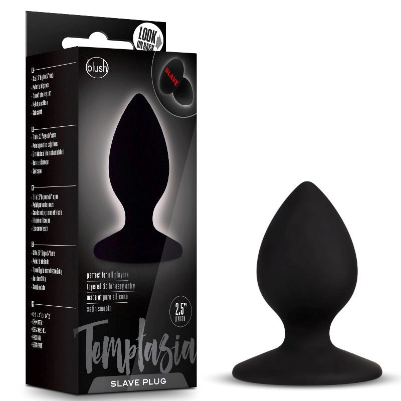 Temptasia Slave Plug Black All Thrill Gear - - Butt Plugs
