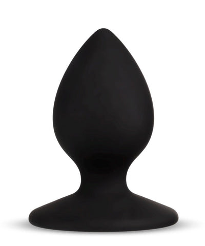Blush Novelties Temptasia Slave Plug Black Silicone Butt Plug with Slave Text - Butt Plugs