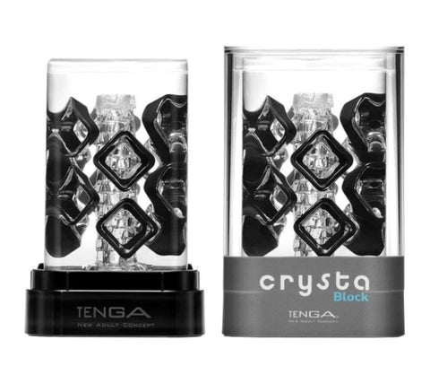Tenga Crysta Block Male Masturbator with Floating Block Technology - Masturbators and Strokers