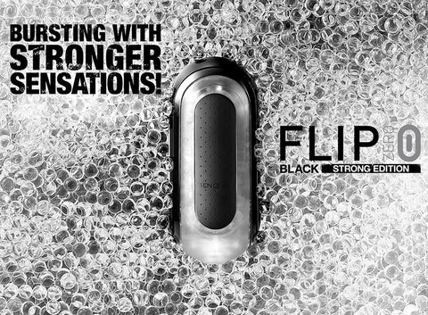 Tenga Flip Zero Black Extra Strong Masturbator with Vacuum Suction - Masturbators and Strokers