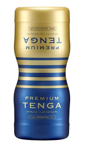 Tenga Premium Dual Cup Male Masturbator with Tough and Tender Sensations - Masturbators and Strokers