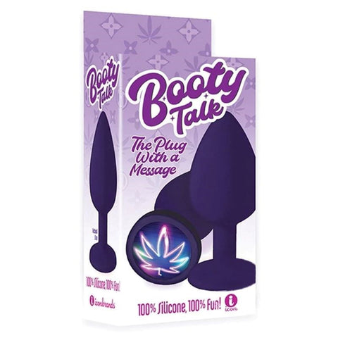 Icon Brands The 9s Booty Talk Neon Leaf Adventure Silicone Butt Plug - Butt Plugs
