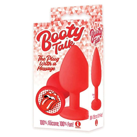 Icon Brands The 9s Booty Talk Tongue Butt Plug with Textured Surface - Butt Plugs