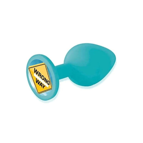 The 9s Booty Talk Wrong Way Silicone Butt Plug with Humorous Design - Butt Plugs