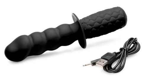 XR Brands The Handler 10X Silicone Vibrating Thruster with 10 Vibration Modes - Butt Plugs