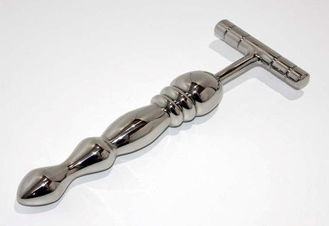 Hells Couture The Ripple T Bar Extreme Steel Dildo Premium Surgical Steel - Anal Dildos