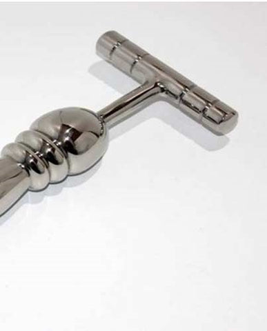 Hells Couture The Ripple T Bar Extreme Steel Dildo Premium Surgical Steel - Anal Dildos