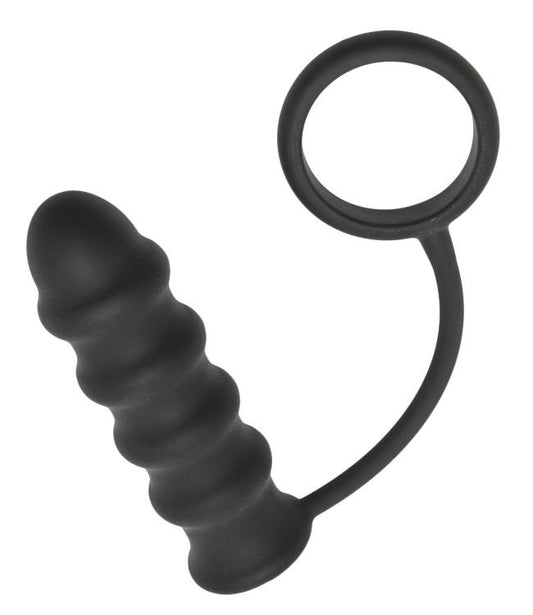 The Rippler Vibrating Silicone Anal Plug & Cock Ring - - Cock Rings