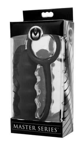 XR Brands Rippler Vibrating Silicone Anal Plug with Cock Ring - Cock Rings