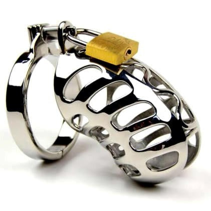 BDStyle The Snake Metal Cock Cage Stainless Steel Chastity Device - Male Chastity