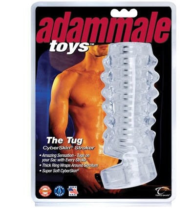 Topco The Tug Cyberskin Stroker with Scrotum Ring and Ribbed Tunnel - Pumps, Extenders and Sleeves