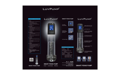 Shots Toys Smart Rechargeable LCD Penis Pump With Sleeve