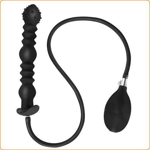BDStyle Thrusting 3 Balls Inflatable Dildo Plug Customizable Anal Stimulation - Butt Plugs