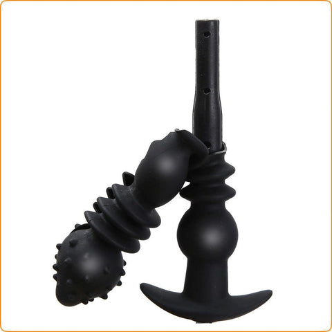 BDStyle Thrusting 3 Balls Inflatable Dildo Plug Customizable Anal Stimulation - Butt Plugs