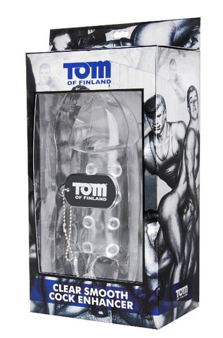 Tom of Finland Clear Smooth Cock Enhancer Grip and Retain for Enhanced Size - Pumps, Extenders and Sleeves