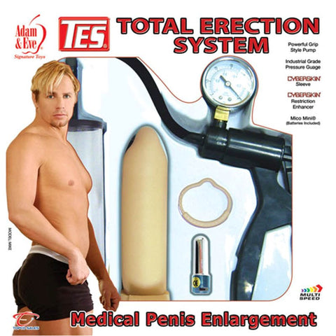 Adam & Eve Total Erection System Penis Pump with CyberSkin Sleeve - Pumps, Extenders and Sleeves
