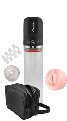 Nasstoys Travel Pump Kit Clear Genital Enlarger with Motorized Suction - Pumps, Extenders and Sleeves