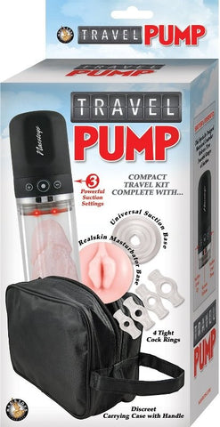 Nasstoys Travel Pump Kit Clear Genital Enlarger with Motorized Suction - Pumps, Extenders and Sleeves