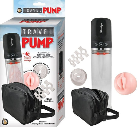 Nasstoys Travel Pump Kit Clear Genital Enlarger with Motorized Suction - Pumps, Extenders and Sleeves