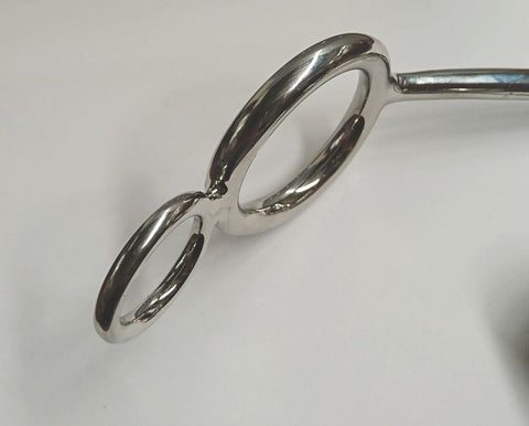 Hells Couture Triple Ball Anal Hook With Double Cock Ring Steel Design - Cock Rings
