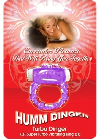 Hott Products Turbo Dinger Ring Vibrating Cock Ring with Clitoral Nubs - Vibrating Cock Rings