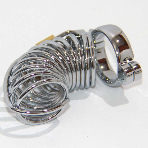 BDStyle Twisted Male Chastity Device Breathable Steel Cage - Male Chastity
