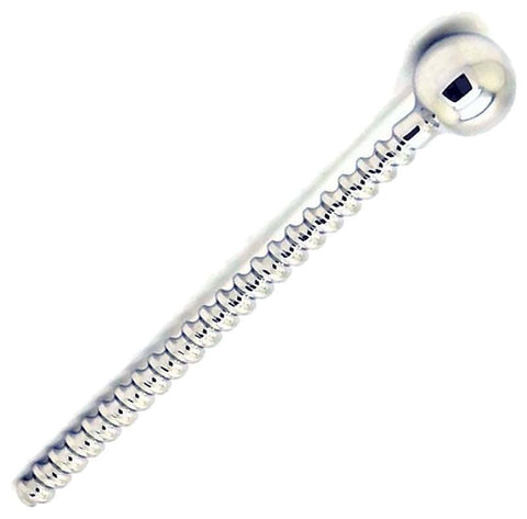 Hells Couture Twisty Urethral Sound Medical Steel with Threaded Design - Penis Plugs