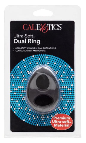 CalExotics Ultra Soft Stretchy Dual Cock Ring - Stretchy Cock Rings