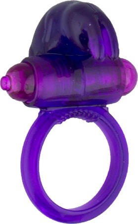 Seven Creations Lavender Bliss Vibrating Cock Ring with Rabbit Tickler - Vibrating Cock Rings