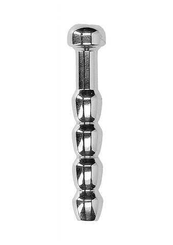 Precision Crafted Urethral Delight Stainless Steel Plug with Ribbed Texture - Penis Plugs