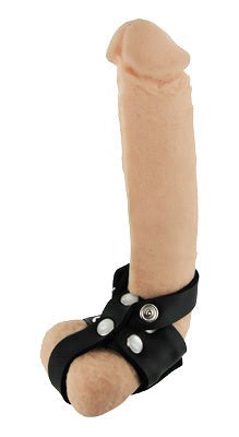 XR Brands Vault Neoprene Stretcher With Removable Cock Ring Black Adjustable - Cock Rings