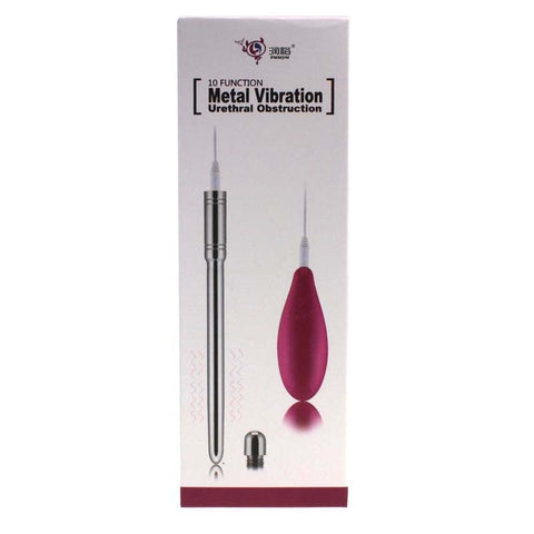 BDStyle Vibrating Penis Plug 10 Speed Metal Urethral Stimulator - Penis Plugs