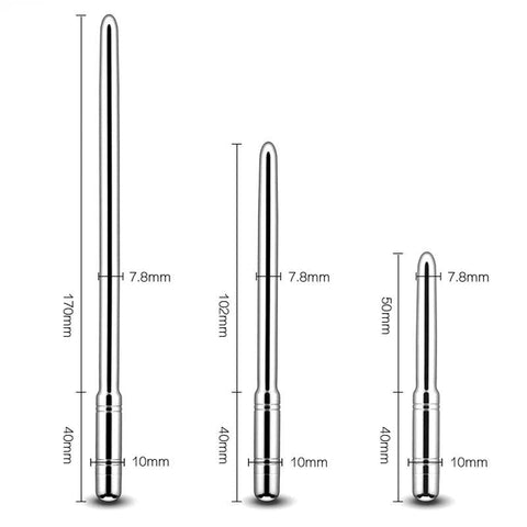 BDStyle Vibrating Penis Plug 10 Speed Metal Urethral Stimulator - Penis Plugs
