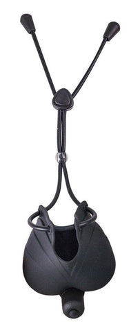 Nasstoys Vibrating Scrotum Pouch with Cinch Adjustable Cock Ring - Stretchy Cock Rings