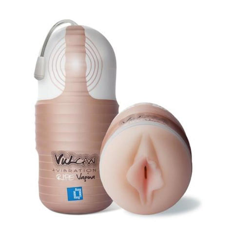 Topco Vulcan Love Skin Masturbator Ripe Vagina + Vibe Realistic Cyberskin - Masturbators and Strokers
