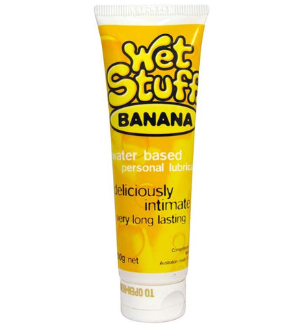 Wet Stuff Banana Lubricant All Fit Cock Rings Sugar Free Natural Formula - Water Based Lubes